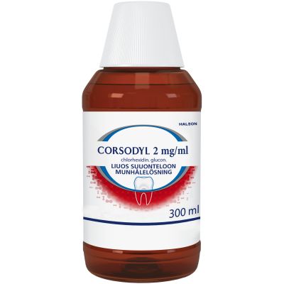 CORSODYL liuos suuonteloon 2 mg/ml 300 ml