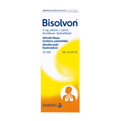 BISOLVON tabletti 8 mg 20 fol