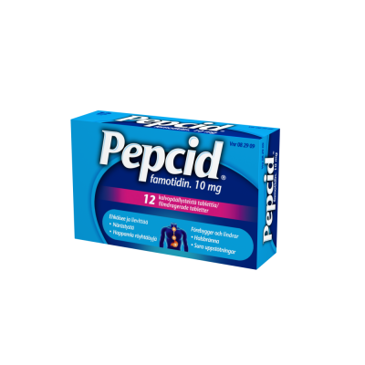 PEPCID tabletti, kalvopäällysteinen 10 mg 12 fol
