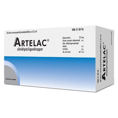 ARTELAC silmätipat, liuos, kerta-annospakkaus 3,2 mg/ml 60 x 0,5 ml