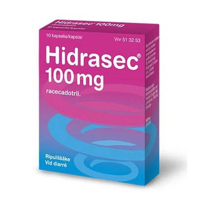 HIDRASEC kapseli, kova 100 mg 10 fol