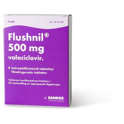 FLUSHNIL tabletti, kalvopäällysteinen 500 mg 8 fol