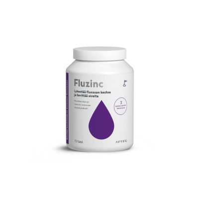 Apteq Fluzinc mustaherukka 72 tabl