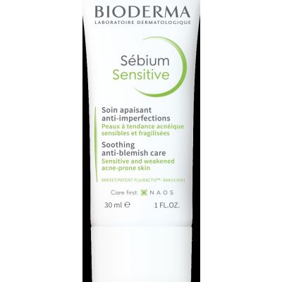 Bioderma Sebium Sensitive Anti-Blemish Care, herkkä akneiho 30 ml