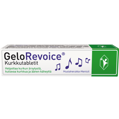 GeloRevoice Kurkkutabletti Mustaherukka-Mentoli tabletti 20 kpl 20 tabl