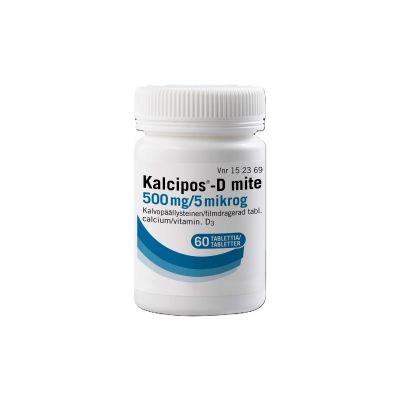 KALCIPOS-D MITE tabletti, kalvopäällysteinen 500 mg/5 mikrog 60 kpl