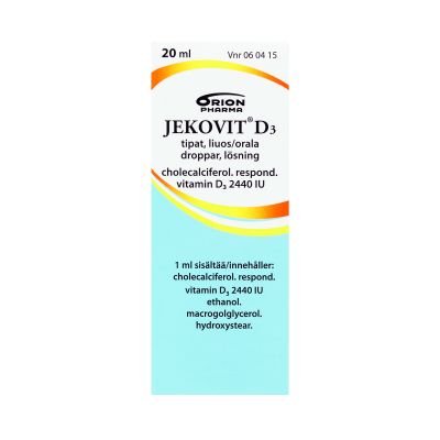 JEKOVIT D3 tipat, liuos 2440 IU/ml 20 ml