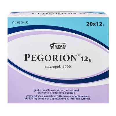 PEGORION jauhe oraaliliuosta varten, annospussi 12 g 20 x 12 g