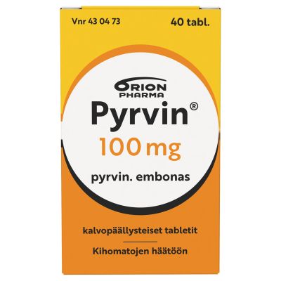 PYRVIN tabletti, kalvopäällysteinen 100 mg 40 kpl