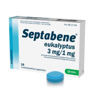 SEPTABENE EUKALYPTUS imeskelytabletti 3/1 mg 16 fol