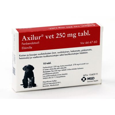 AXILUR VET tabletti 250 mg 10 fol