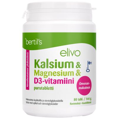 bertils Elivo Kalsium-magnesium-D 80 purutablettia