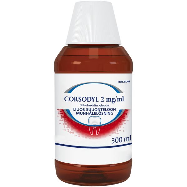 CORSODYL liuos suuonteloon 2 mg/ml 300 ml