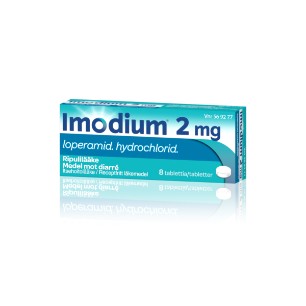 IMODIUM tabletti, kalvopäällysteinen 2 mg 8 fol