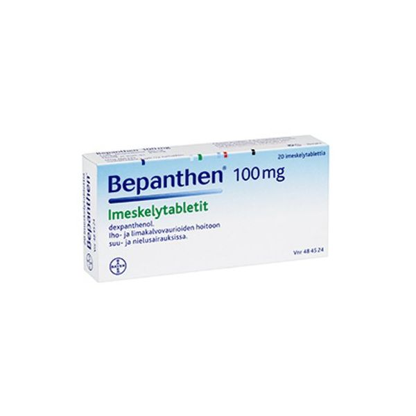 BEPANTHEN imeskelytabletti 100 mg 20 fol