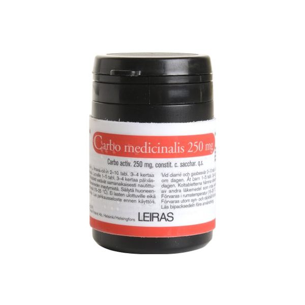CARBO MEDICINALIS tabletti 250 mg 50 kpl