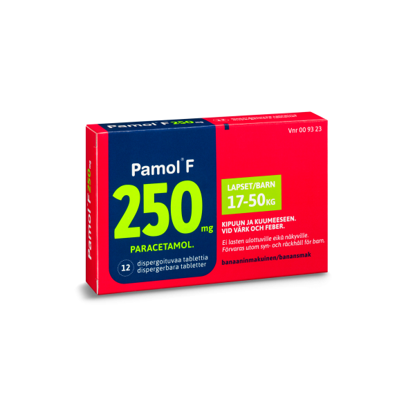 PAMOL F dispergoituva tabletti 250 mg 12 fol