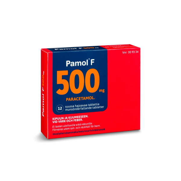 PAMOL F tabletti, suussa hajoava 500 mg 12 fol