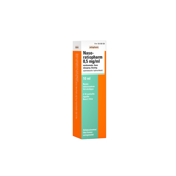 NASO-RATIOPHARM nenäsumute, liuos 0,5 mg/ml 10 ml
