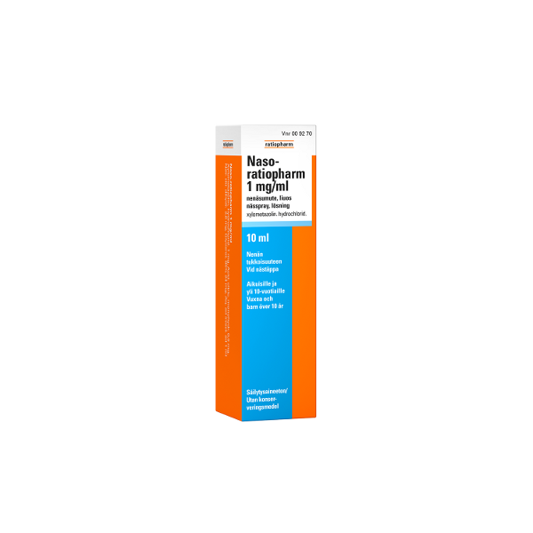 NASO-RATIOPHARM nenäsumute, liuos 1 mg/ml 10 ml
