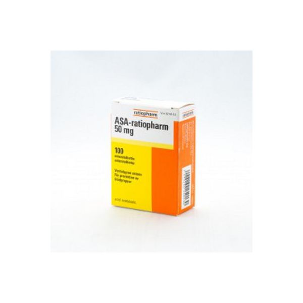 ASA-RATIOPHARM enterotabletti 50 mg 100 fol