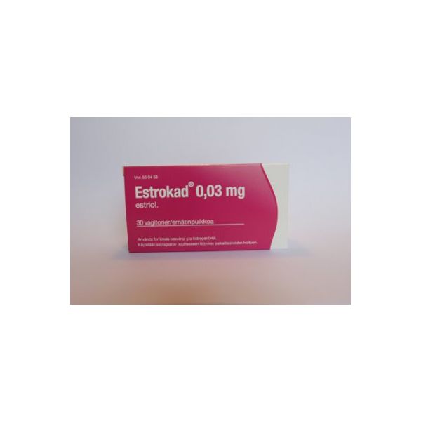 ESTROKAD emätinpuikko 0,03 mg 30 fol