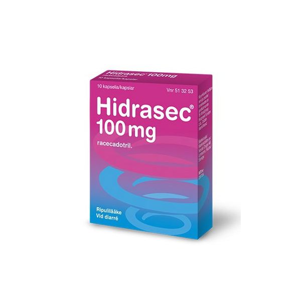 HIDRASEC kapseli, kova 100 mg 10 fol