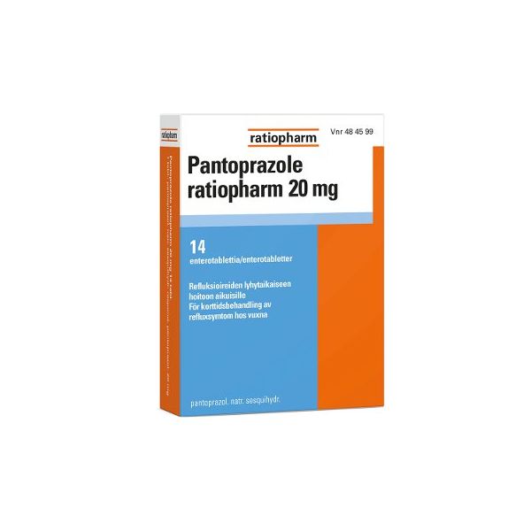 PANTOPRAZOLE RATIOPHARM enterotabletti 20 mg 14 fol