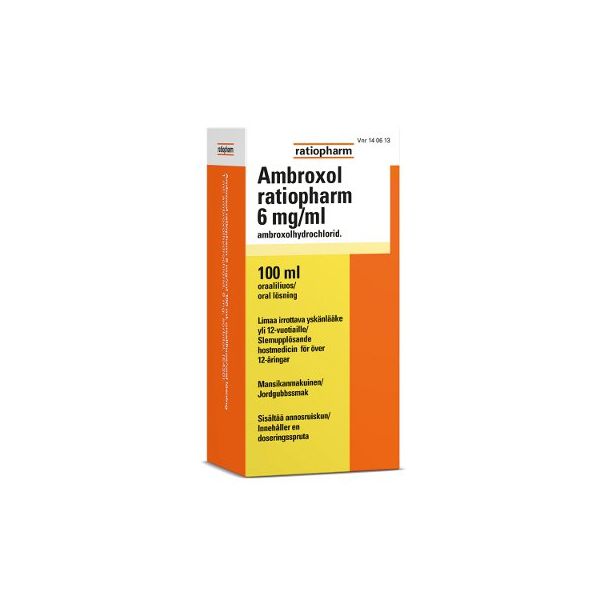 AMBROXOL RATIOPHARM oraaliliuos 6 mg/ml 100 ml