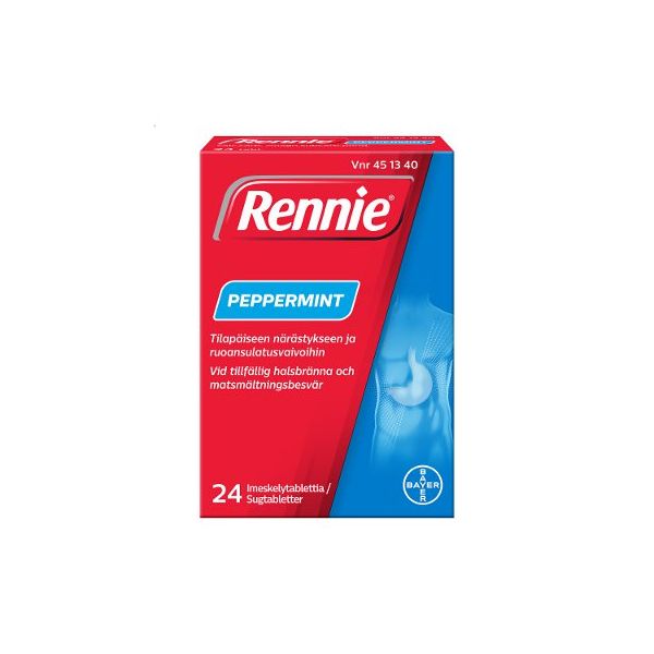 RENNIE PEPPERMINT imeskelytabletti 24 fol