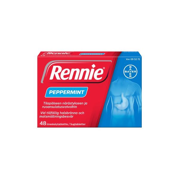 RENNIE PEPPERMINT imeskelytabletti 48 fol