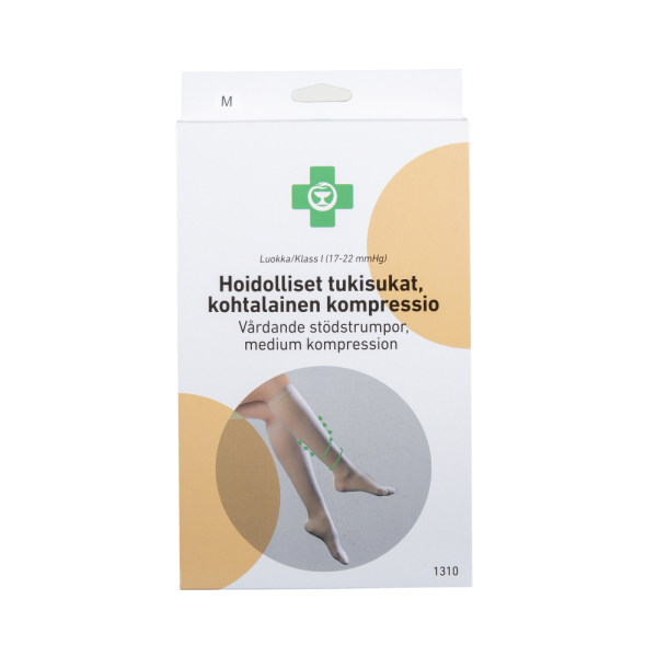 APTEEKKI Hoidolliset tukisukat, kohtalainen kompressio (lk. I) L beige 1 pari