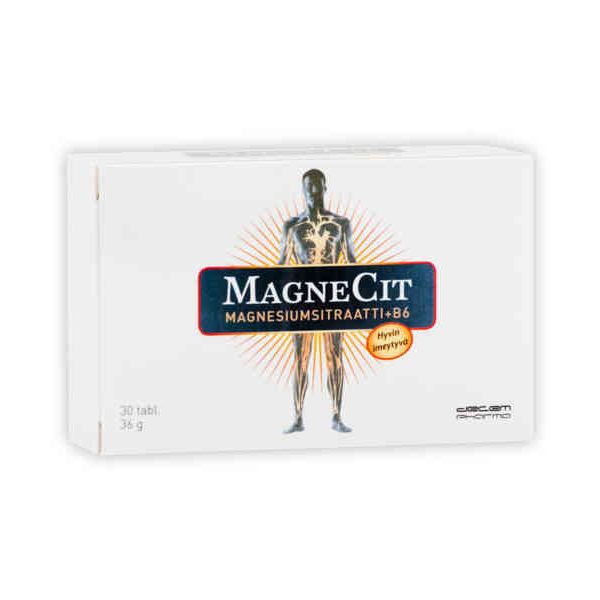 MagneCit Magnesiumsitraatti + B6-vitamiini 30 tabl