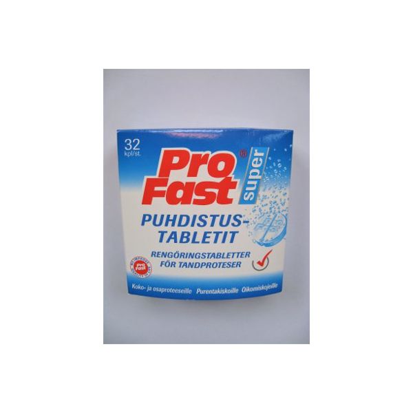 PROFAST PUHDISTUSTABLETIT PROTEESEILLE 32 TABL