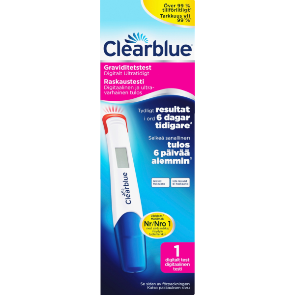 Clearblue raskaustesti Digital Ultra Early 1 kpl