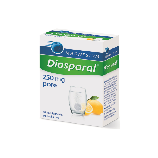 Diasporal magnesium 250 Aktiv poretabletti 20 kpl