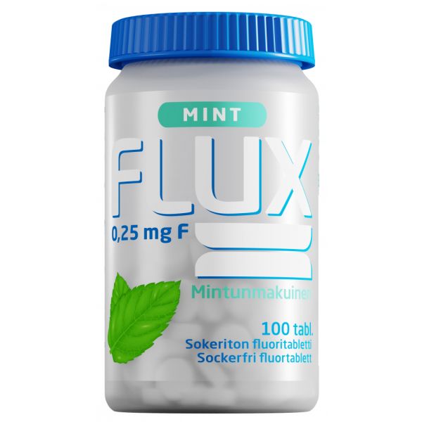 Flux Mint fluoritabletti 250 mikrog 100 sugtabletter, 36 g