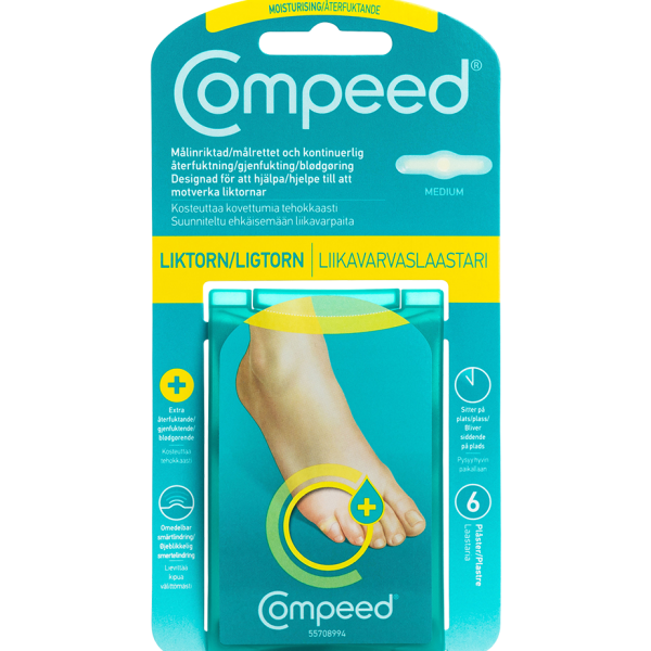 COMPEED LIIKAVARVASLAASTARI MOISTURISING 6 KPL