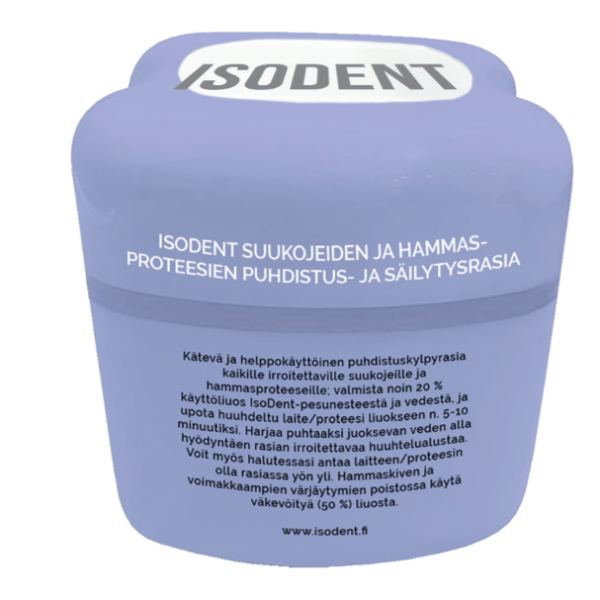 IsoDent suukojeiden ja hammasproteesien puhdistus- ja säilytysrasia 1 kpl