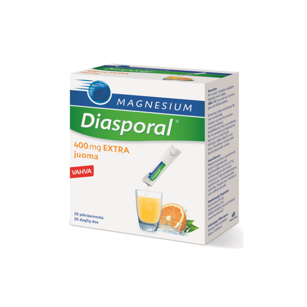 Diasporal magnesium 400 Extra juomajauhe annospussi 20 kpl