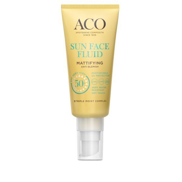 ACO Sun Face Fluid spf 50+ Mattifying 40 ml