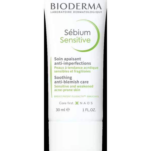 Bioderma Sebium Sensitive Anti-Blemish Care, herkkä akneiho 30 ml