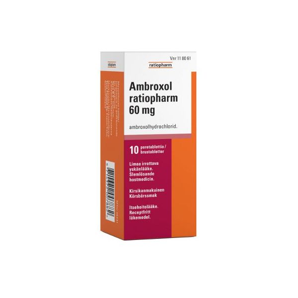 AMBROXOL RATIOPHARM poretabletti 60 mg 10 kpl