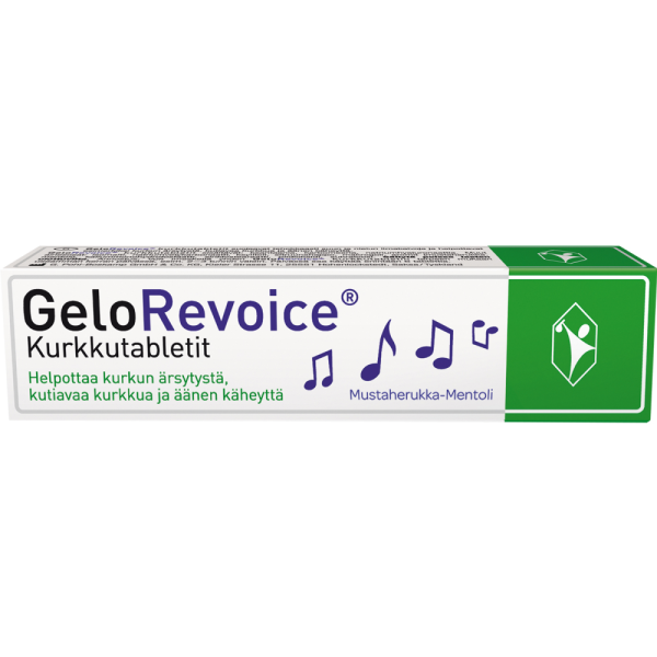 GeloRevoice Kurkkutabletti Mustaherukka-Mentoli tabletti 20 kpl 20 tabl