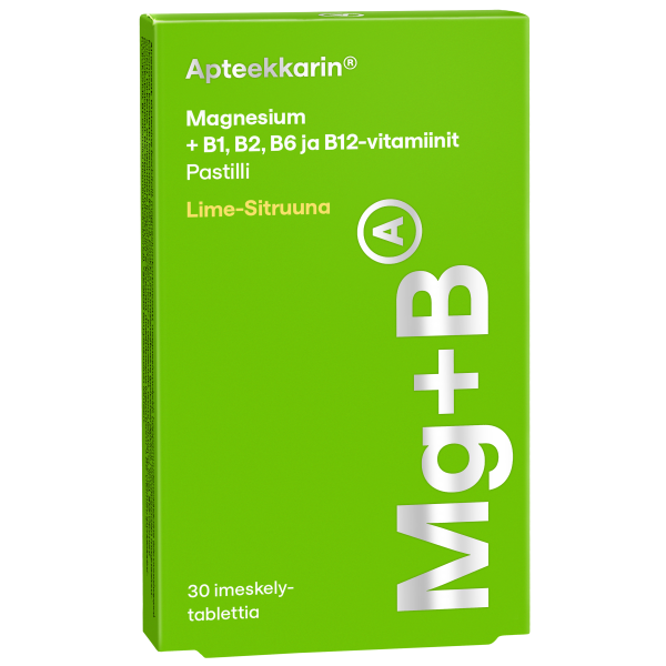 Apteekkarin Magnesium+ B pastilli 30 kpl