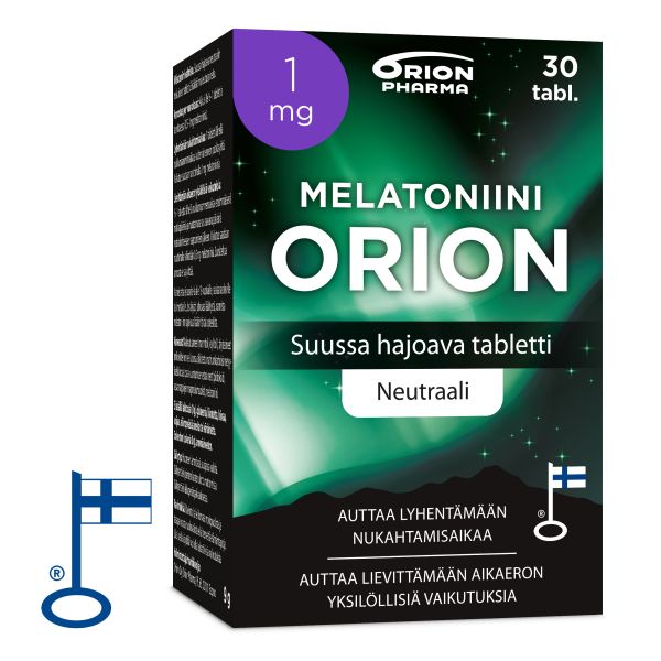 Melatoniini Orion 1 mg suussa hajoava 30 tabl