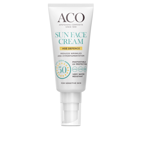 Aco Sun Face Cream Age Defence SPF50 hajusteeton 40 ml