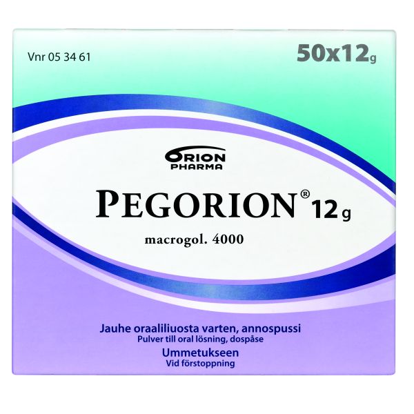 PEGORION jauhe oraaliliuosta varten, annospussi 12 g 50 x 12 g