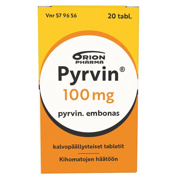 PYRVIN tabletti, kalvopäällysteinen 100 mg 20 kpl